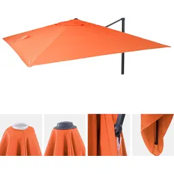 Ersatz-Bezug für Luxus-Ampelschirm MCW-A96, Sonnenschirmbezug Ersatzbezug, 3x3m (Ø4,24m) Polyester ~ terracotta