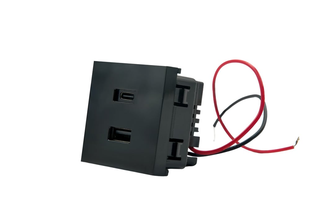 Shelly USB-Charger schwarz für Shelly Wall Display Shelly_USB_Charger_s