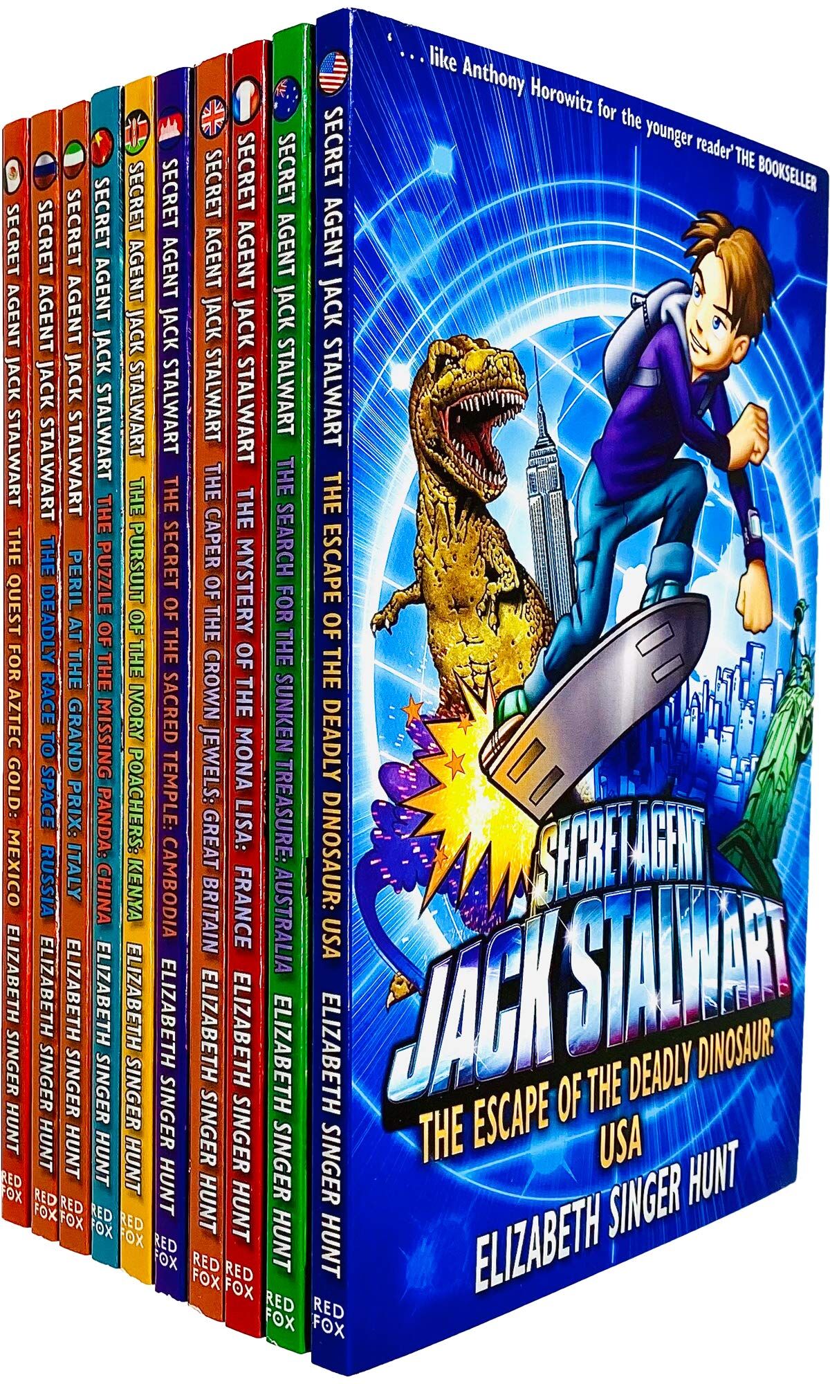 Red Fox Secret Agent Jack Stalwart Collection Books 1-10 Set by Elizabeth Singer Hunt - Paperback - Ages 6-9 - 10 Book Mystery Adventure Set