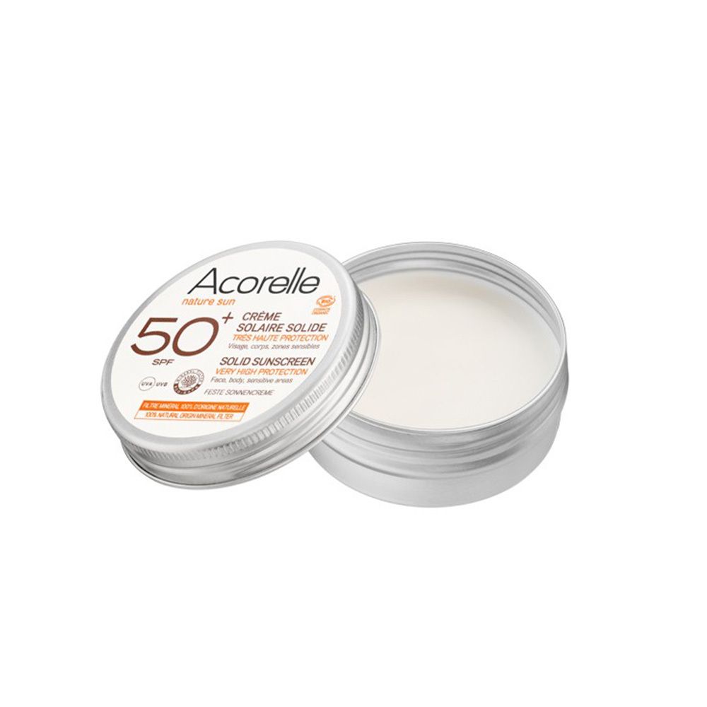 Acorelle CR SOL Solide Spf50+ BIO 20 g Sonnenschutzcreme