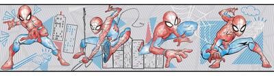 York Wallcoverings Spider-Man Fracture Red & Blue Border