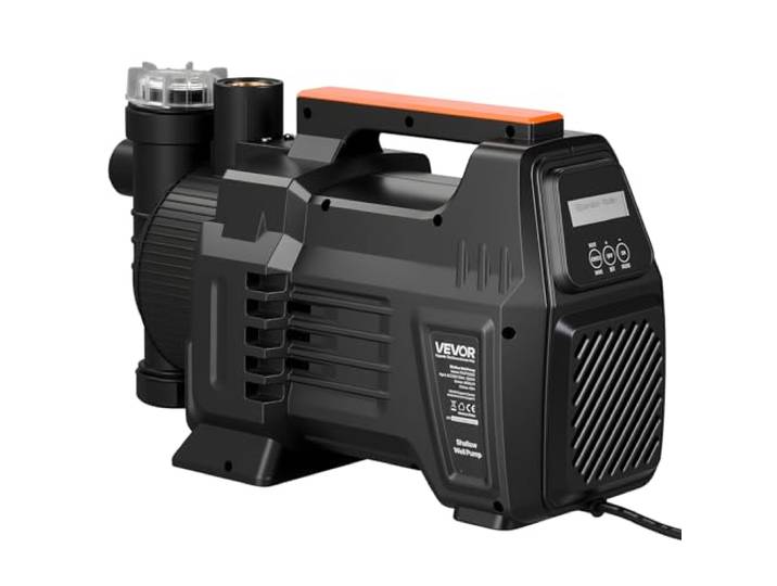 VEVOR Pompe à Jet pour Puits Peu Profond 1300 W Pompe à Jet PP Débit Max 4800 L/h pour Système Irrigation Jardin Arrosage Pelouse\, avec Hauteur d'Aspiration 8 m\, Commande Électronique Intelligente