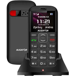 Aligator A720 Sen.??ern?? + stol.nab. (1.80", 0.30 Mpx), Tastenhandy, Schwarz