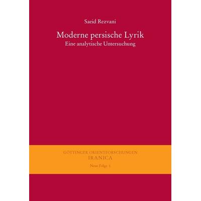 Moderne persische Lyrik, Taschenbuch von Saeid Rezvani, Harrassowitz, 978-3-447-05542-0