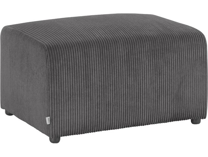 Hocker GOODPRODUCT Alesund , grau (anthrazit), B:60cm H:47cm T:80cm, Cord (100% Polyester);Filzoptik (100% Polyester), Hocker, Hocker, als Einzelteil oder Teil des Modulsofas
