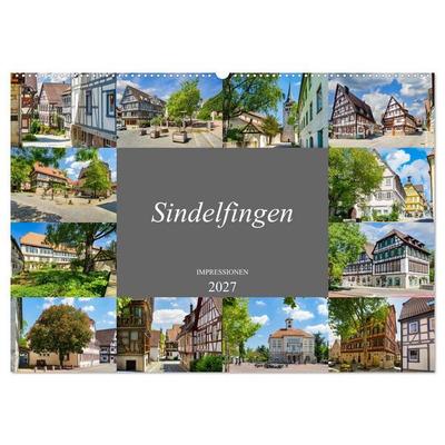 Sindelfingen Impressionen (Wandkalender 2027 DIN A2 quer), CALVENDO Monatskalender