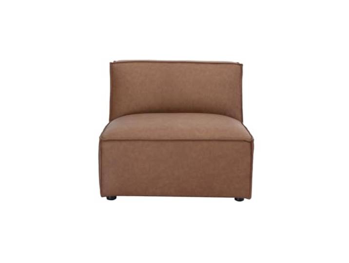 Miliboo Modul, gerade, für Sofa, Leder, Braun, Split