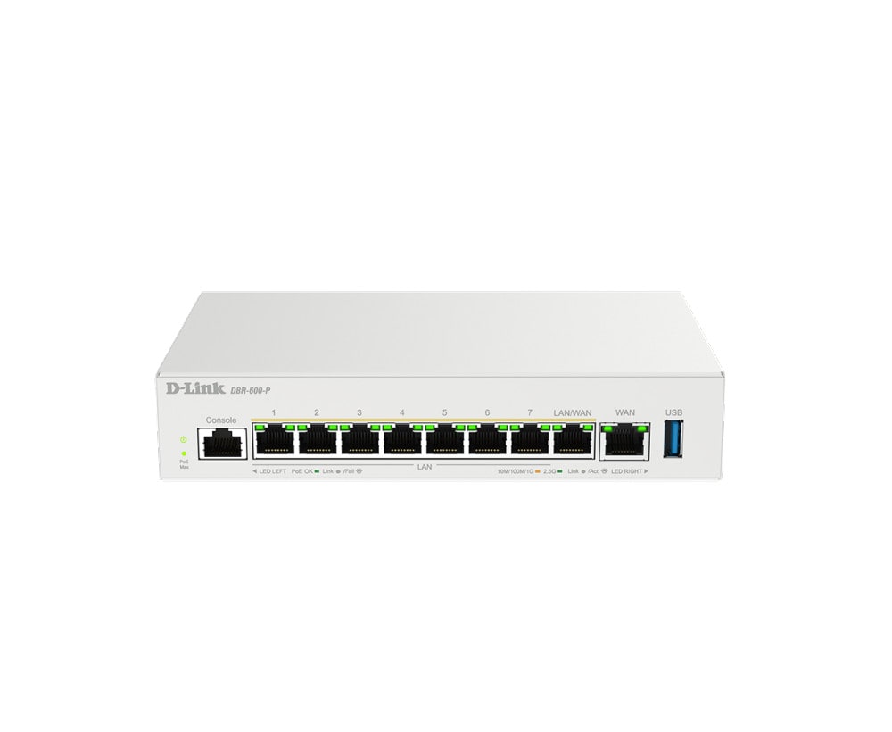D-Link DBR-600-P/E Business PoE Router 8x 2,5 Gigabit USB 3.0