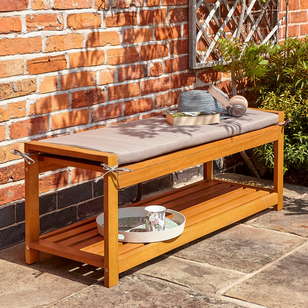 Rowlinson Occasional Bench Honey Brown 46cm H X 122cm W X 40.5cm D