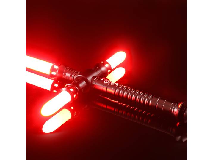 Yanqing Kylo Cross RGB sabre Laser poignée en métal avec 10 jeux de polices sonores Ren Smoth Swing lourd Dueling Pixel Laser épée jouets