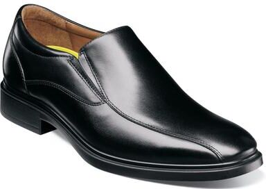 Florsheim Forecast Bike Toe Slip-On - Mens 11.5 Black Oxford Shoes Medium