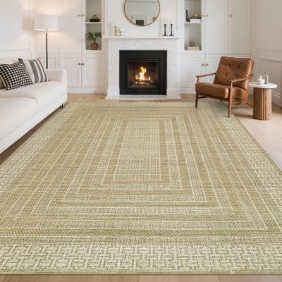 "Garvee Modern 8'x10'Area Rug,Architectural Geometric Low Pile Washable Rug - 2'3"" x 12' Runner"