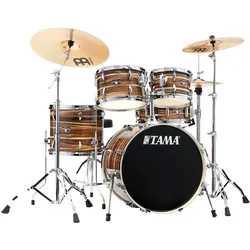 Tama IP50H6W-CTW Imperialstar Drumset 5 teilig - Coffee Teak Wrap/Chrom HW + MEINL C... - Schlagzeug