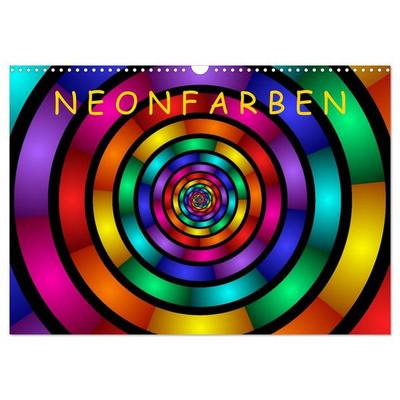 Neonfarben (Wandkalender 2026 DIN A3 quer), CALVENDO Monatskalender