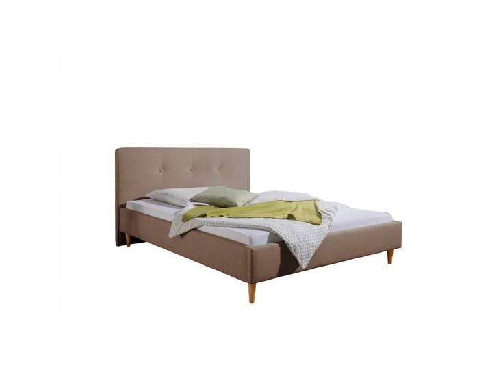 Livetastic Polsterbett Slade, Hellbraun, Holz, Buche, massiv, 140x200 cm, Made in Germany, für Lattenrost geeignet, Schlafzimmer, Betten, Polsterbetten