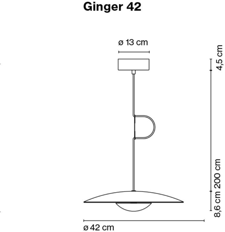 Marset Ginger 42 Pendelleuchte (Messing / Innenseite weiß) Messing / Innenseite weiß