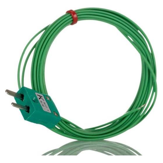 RS PRO PFA Thermoelement Typ K, Ø 1/0.3mm x 3m -75 (2623203)