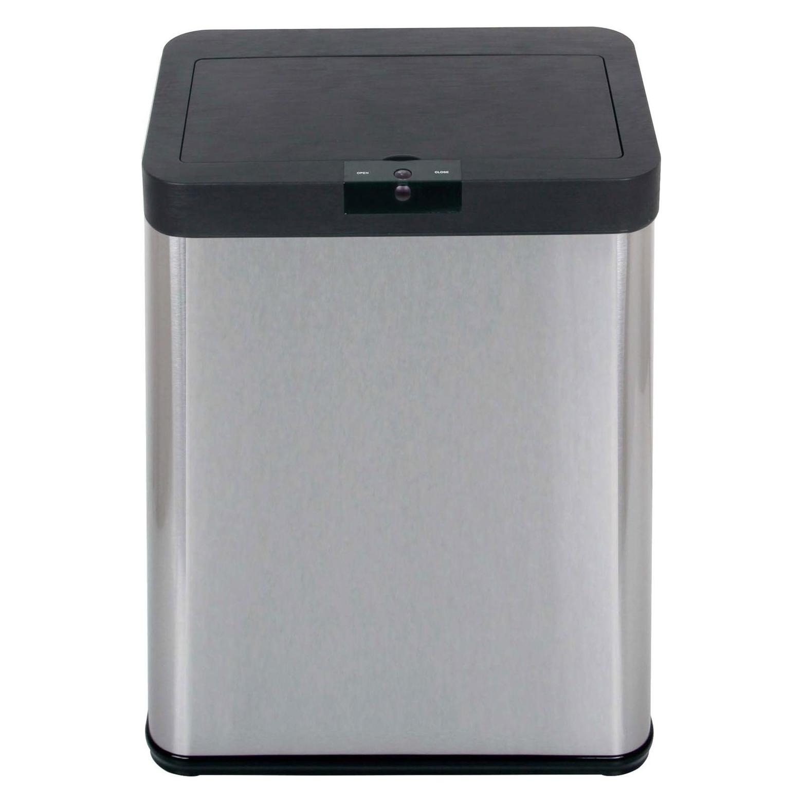 Echtwerk Sensor Mülleimer 48,0 l edelstahl, schwarz (48 l) (EW-AE-02099)