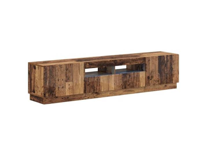 GKHPYURE TV-Schrank mit LED, 3 Stück, aus Holz Verstellbares LED-Licht, Türen um 90 °, platzsparendes Design, feuchtigkeitsbeständig, 33 kg, feuchtes Tuch