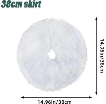 Inspire Curations Red Snowflake Mini Christmas Tree Skirt Tabletop Christmas Tree Mat white 5pcs