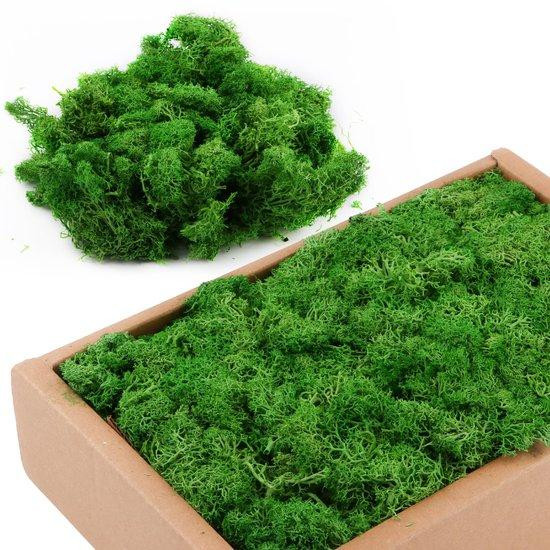 Unyqoos Kunstmatig mos, 200 gram – Donkergroen, onderhoudsvrij decoratief mos voor bloemarrangementen en wanddecoratie