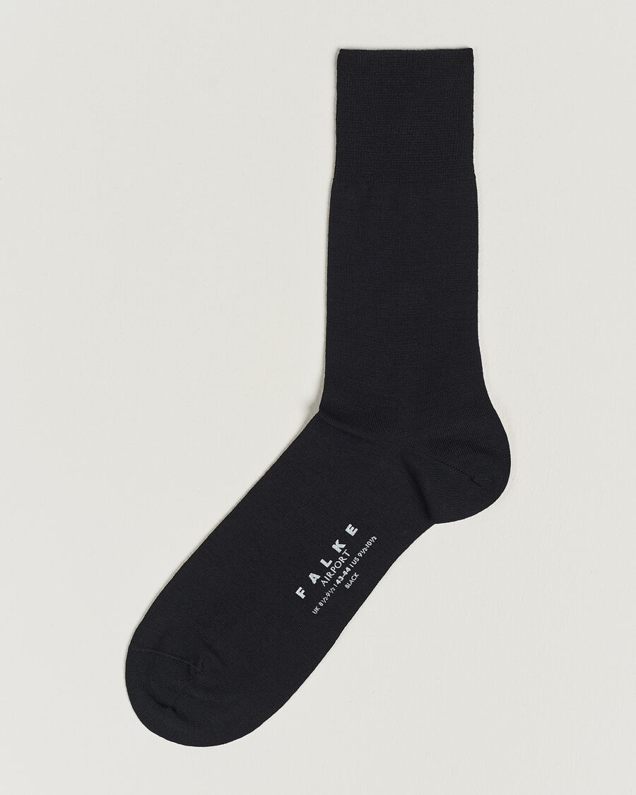 Falke Airport Socks Black men 43-44 Sort