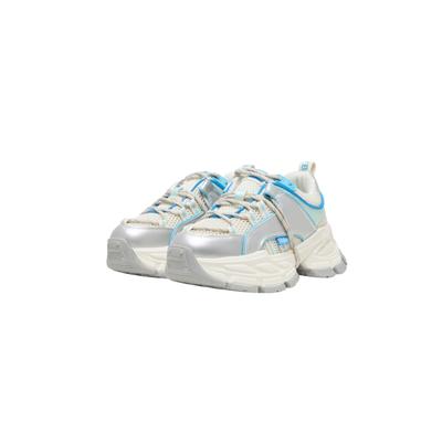 Sneaker BUFFALO "Buffalo SATURN SNEAKER", Damen, Gr. 37, cream, blau, Polyurethan, Schuhe Sneaker