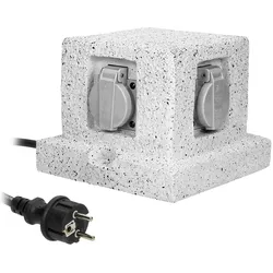 Orno, Steckdose, Gartensteckdose POST, Gummikabel H07RN-F4x2P + Z, 3x1,5mm?, 3m