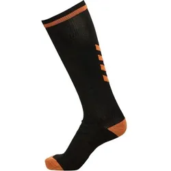 hummel Elite Indoor Socken High - black/orange tiger - 35-38