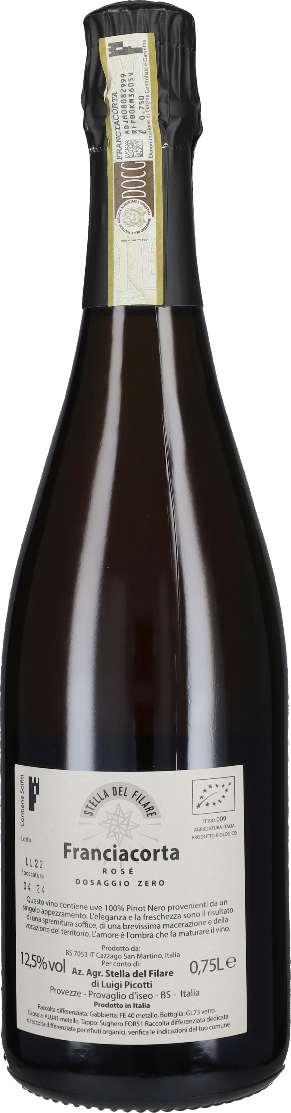Franciacorta Rosé Dosaggio Zero Stella del Filare