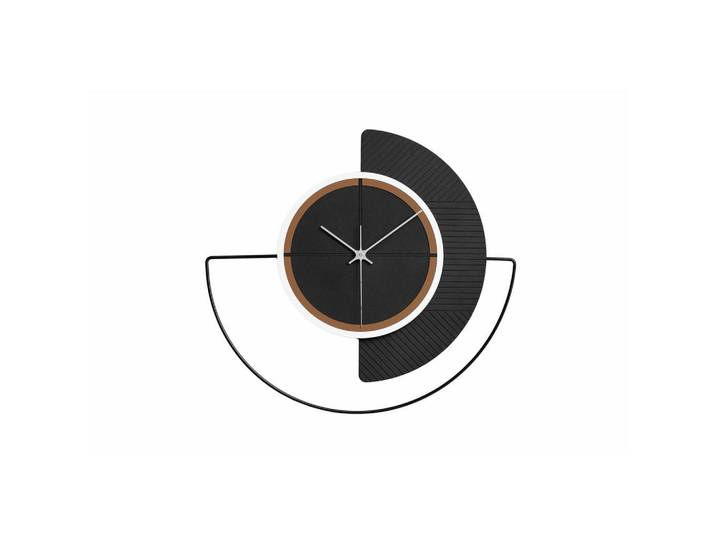 Onzeno Wanduhr Design Schwarz 54,5/50 cm, Metall, 1.8x50x1 cm, Dekoration, Uhren, Wanduhren