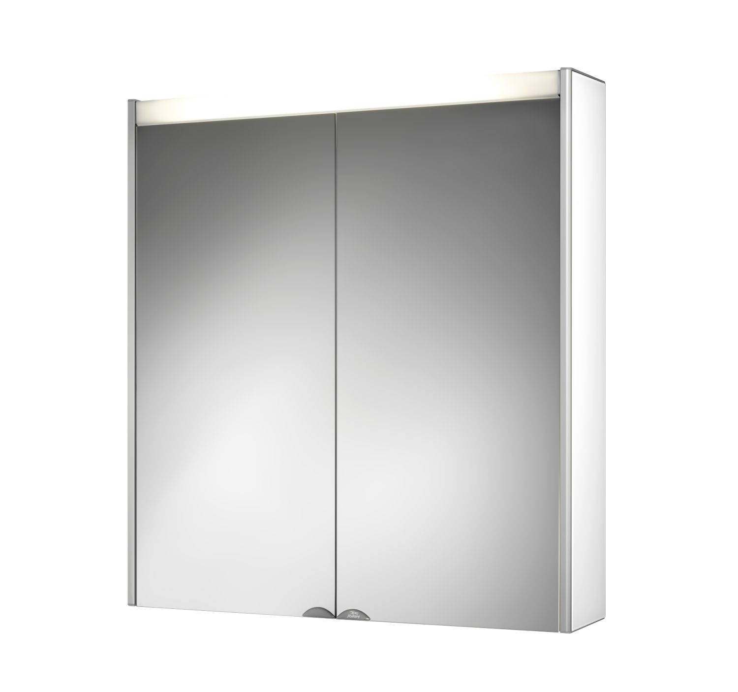 JOKEYPLASTIK Spiegelschrank DekorALU LS weiß, Aluminium 09172632