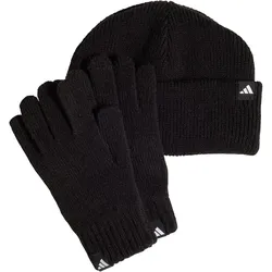 adidas Winter-Set (Mütze + Handschuhe) Kinder 095A - black/white 52 - 54 cm