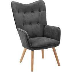 Sessel Natalie Dunkelgrau Webstoff