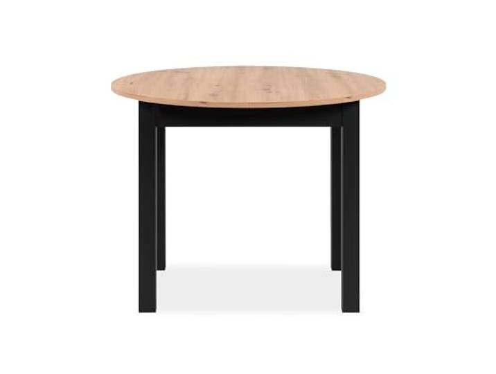 möbelando Esstisch >Coburg< in Artisan Oak/schwarz - 100x76x100cm (BxHxT)