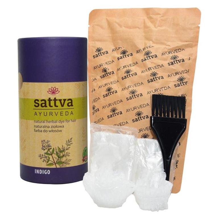 Sattva Ayurveda Sattva Natural Herbal Dye for Hair naturalna ziołowa farba do włosów Indigo 150g (Indigo) (39537936)
