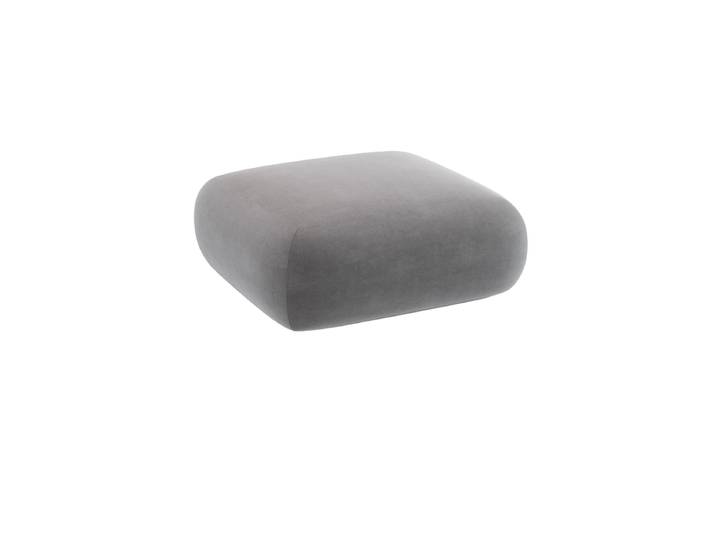 Design Sitzpouf „Nolio“ Samt Hellgrau 100 x 100 cm chosen by Bloomingloft