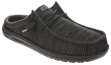 Hey Dude Wally Slip Stretch Sox - Mens 9 Black Slip On Medium