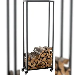 CLP Kaminholzständer Hetta schwarz/25x40x150 cm
