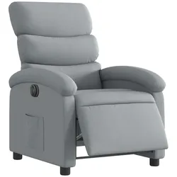 vidaXL Relaxsessel Elektrisch Hellgrau Stoff