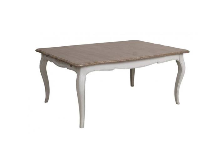 Table rectangulaire extensible en bois blanc