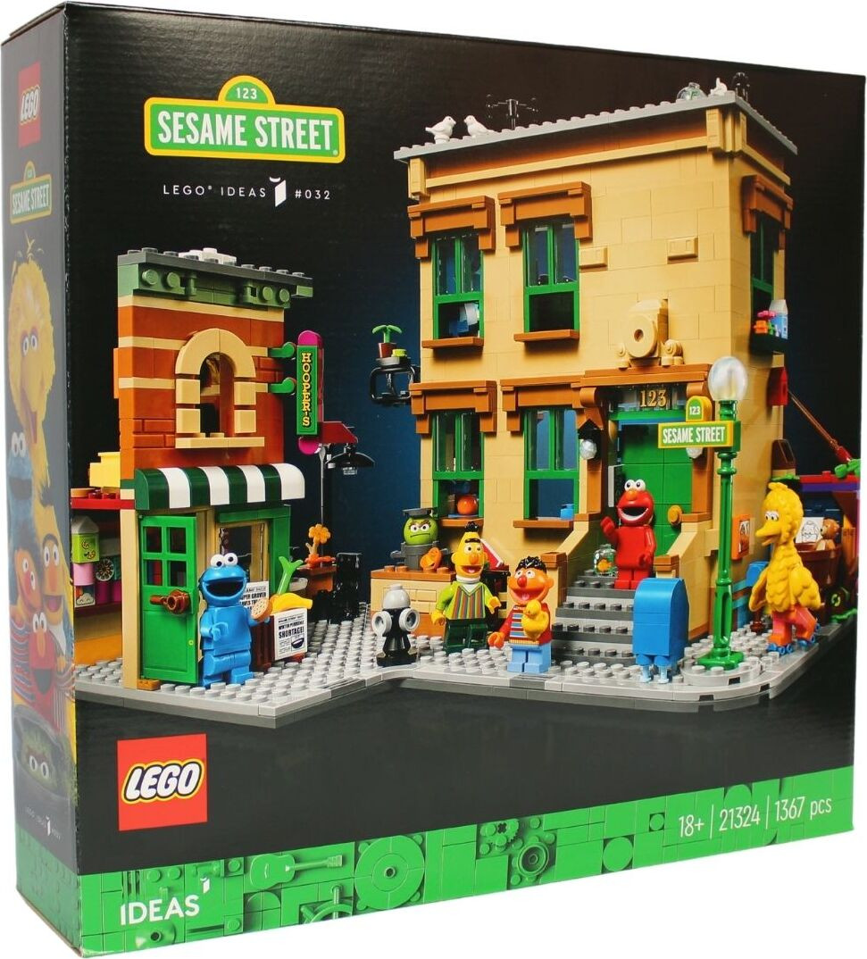 LEGO Ideas 123 Sesame Street 21324 bouwpakket voor volwassenen met Elmo, Bert, Ernie, Bibo en de Grappige Graaf