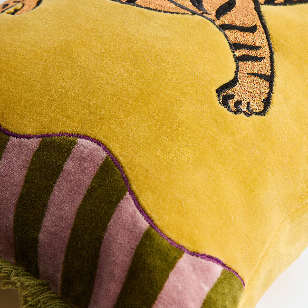 LA REDOUTE INTERIEURS Housse de coussin rectangulaire, en velours de coton, JALEN