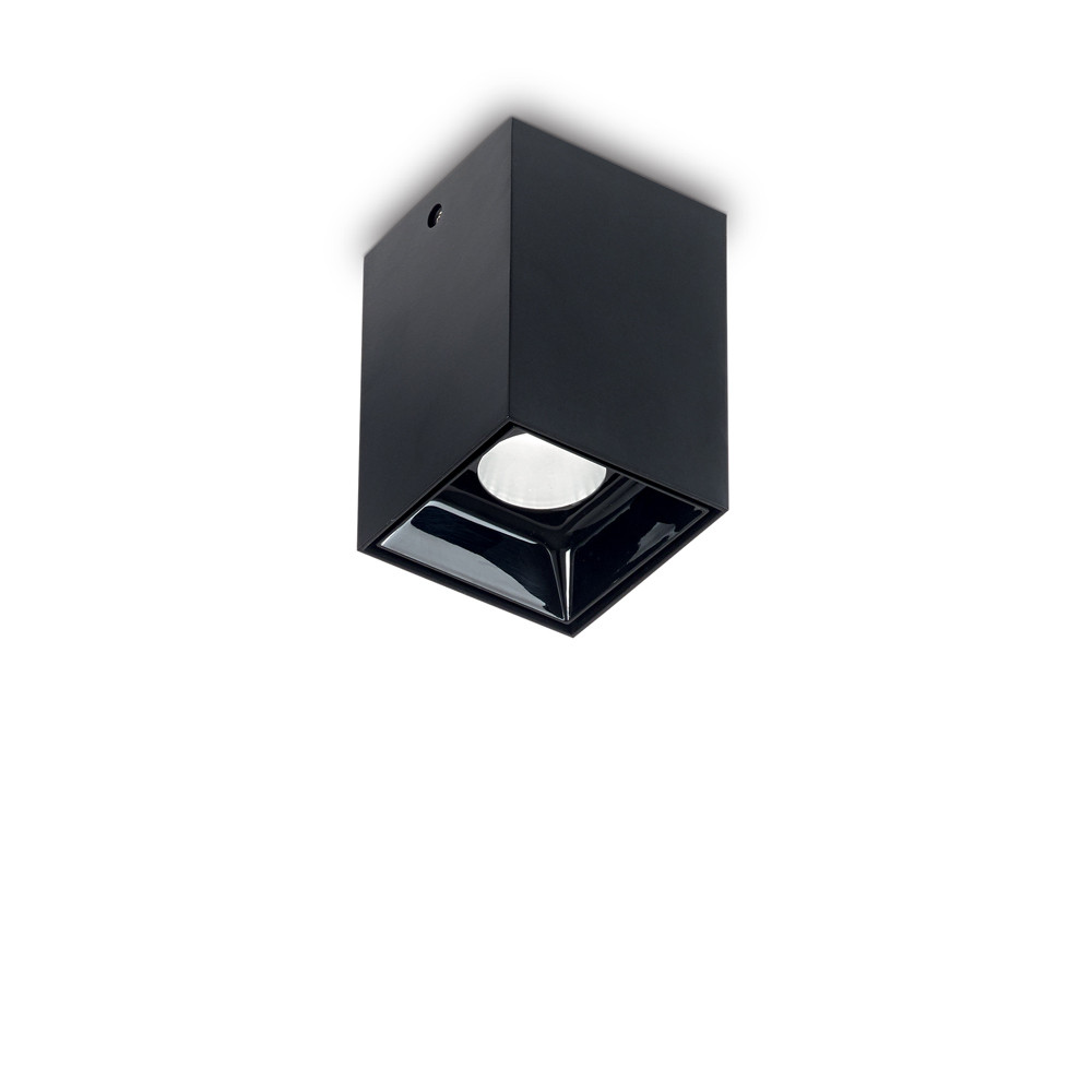 IdealLux Moderne vierkante LED plafondlamp zwart