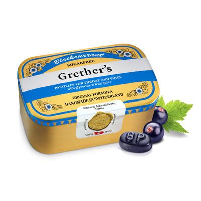 Grethers Blackcurrant Silber zf.Past.Dose 440 g Pastillen