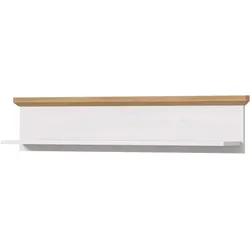 WANDBOARD Lärche weiß, Eiche Artisan 110 cm, Wandregal im Landhaus-Stil