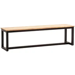 ESSZIMMERBANK Massivholz Metall Loft-Stil ohne Lehne, Akazie 120x40x45 cm