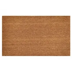 Türvorleger 100% Kokosmatte 60x40 - 100x80 cm rutschfest Fußabtreter Schmutzfangmatte natur Latex : 65 x 100 cm