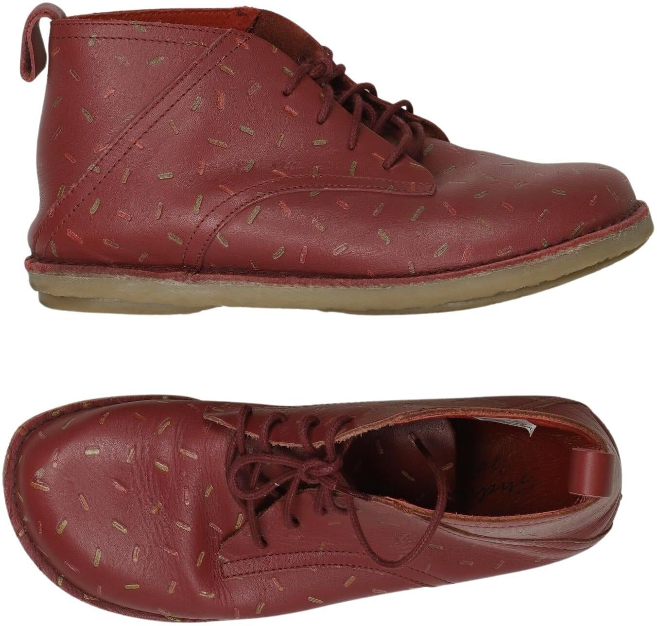 Gudrun Sjödén Damen Stiefelette, Rot, Gr. EU 36, Leder - Second Hand