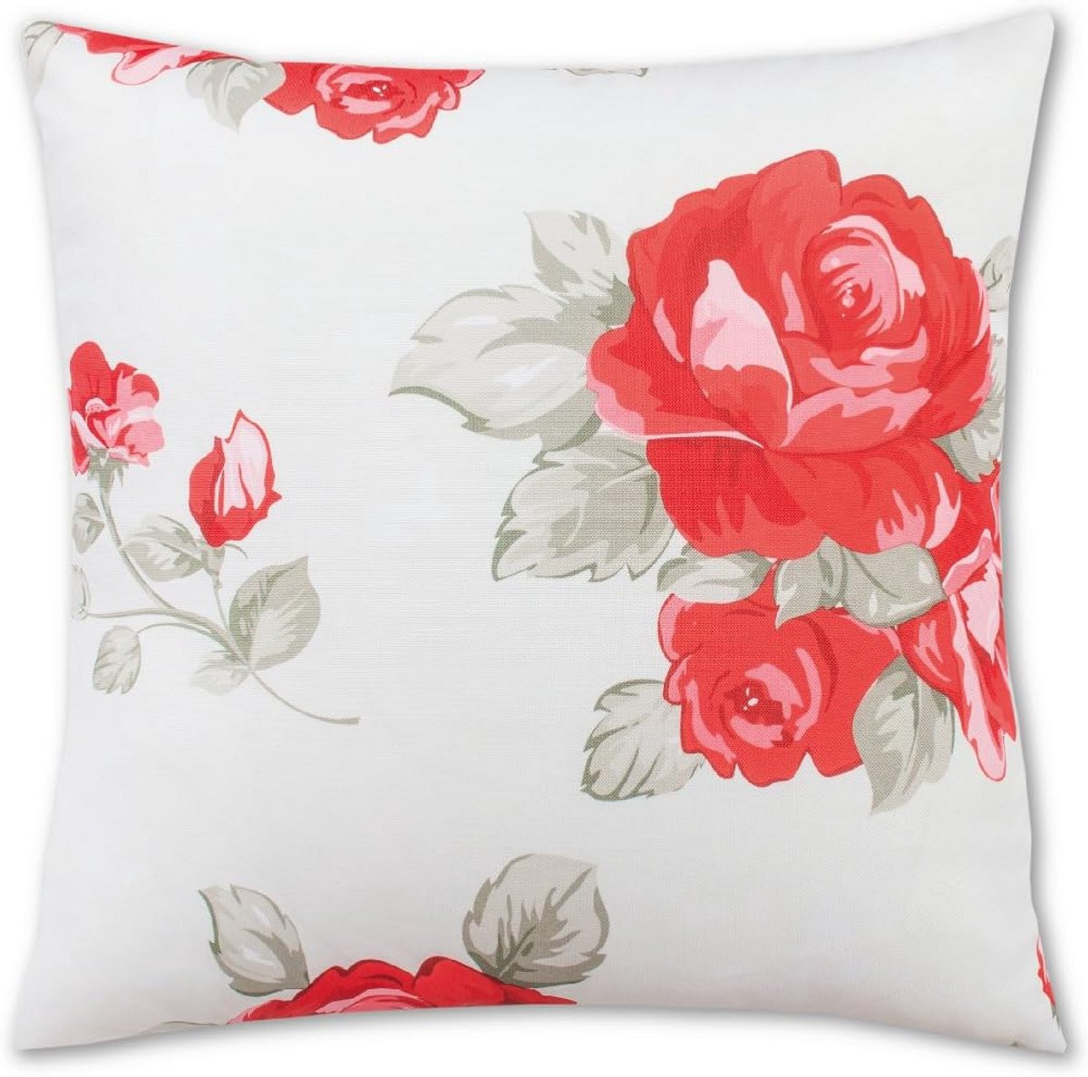 Sierkussensloop Roze met Rozenprint voor Decoratie